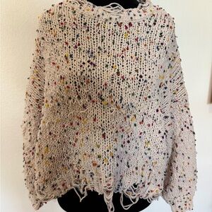 Distressed Confetti Sweater